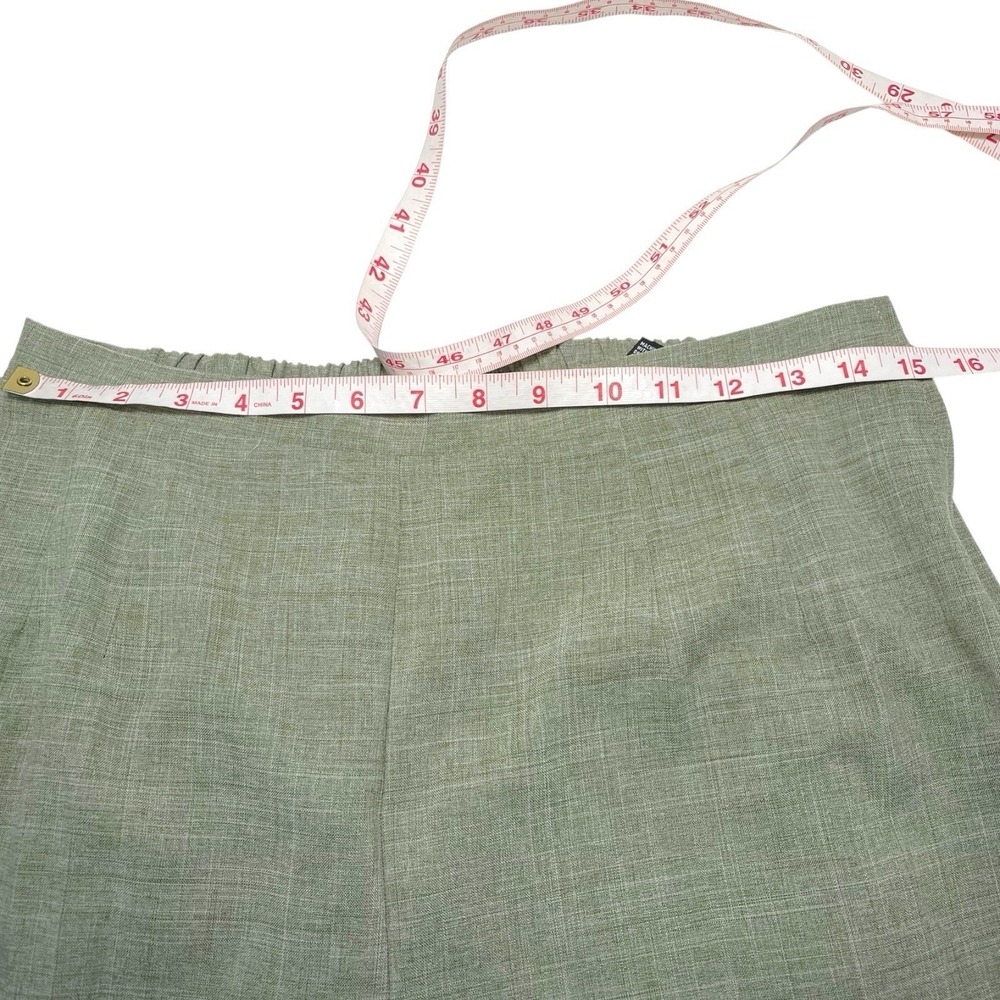 Sag Harbor 14W Green Pant Suit Short Sleeve Blazer Trousers Vintage Officecore - Picture 7 of 16